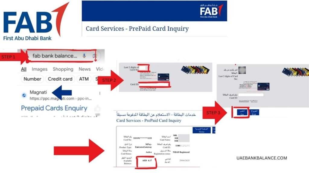 FAB BALANCE CHECK THROUGH RITIBI PREPAID SALARY CARD PORTAL
