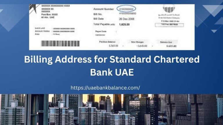 Customer using the Standard Chartered Bank UAE mobile app to update billing address."