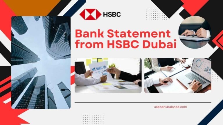 Bank Statement from HSBC Dubai