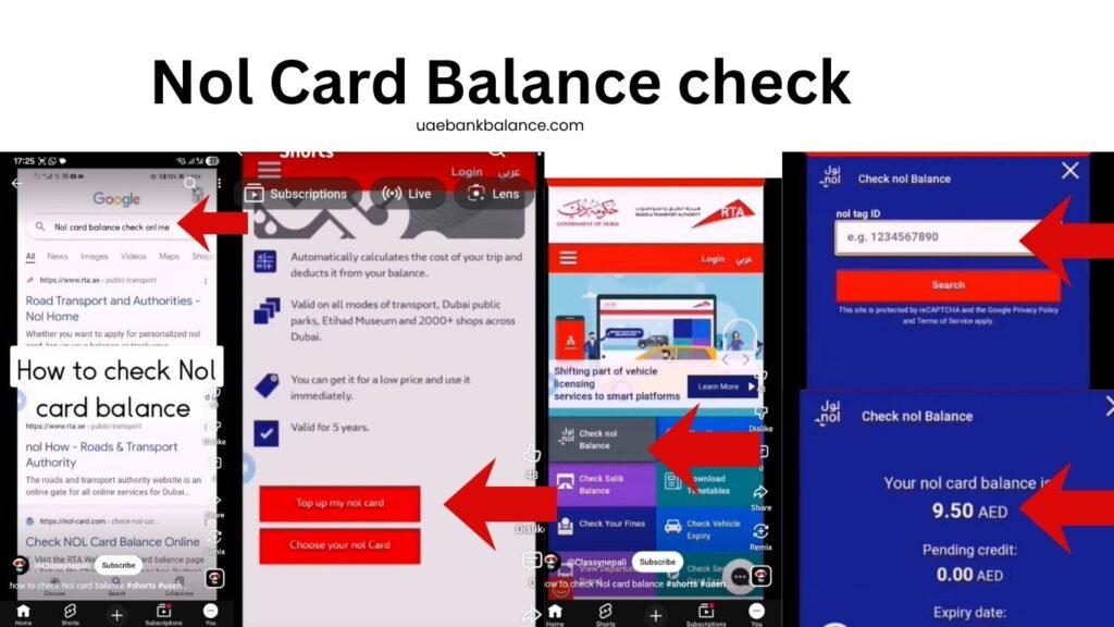 NOL CARD BALANCE CHECK THROUGH RTA APP