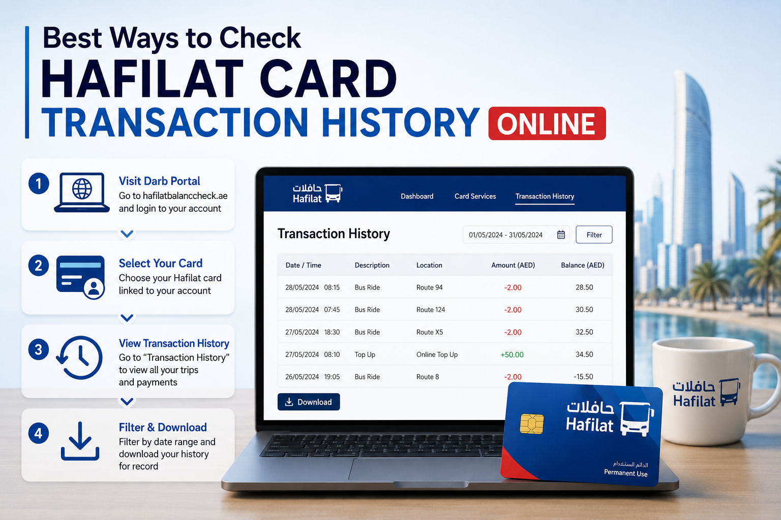 Best Ways to Check Hafilat Card Transaction History Online 1 Hafilat Card Transaction History Online