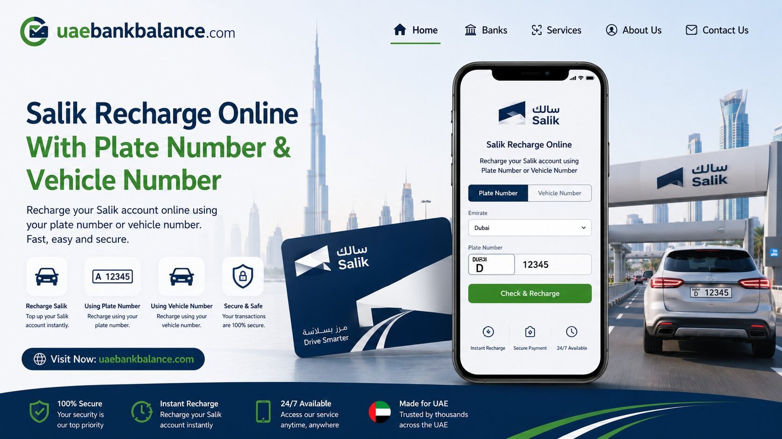 Salik Recharge Online with Plate Number & Vehicle Number 1 Salik Recharge Online