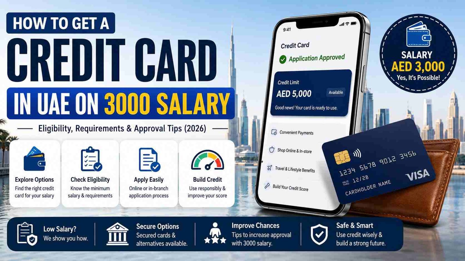 How to Get a Credit Card in UAE on 3000 Salary (2026 Complete Guide) 1 How to Get a Credit Card in UAE on 3000 Salary