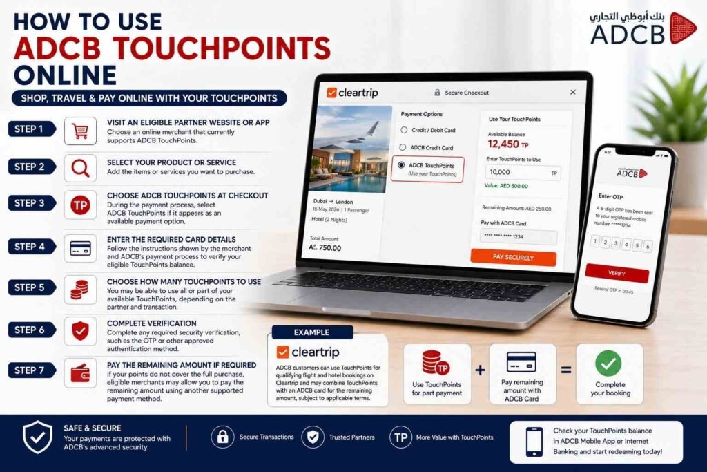 How to Use ADCB TouchPoints in UAE (2026): Complete Redemption Guide 2 How to Use ADCB TouchPoints Online