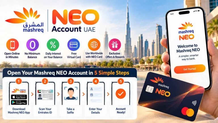 Mashreq NEO Account UAE (2026): How to Open, Minimum Balance, Benefits and How to Close 1 Mashreq NEO Account UAE